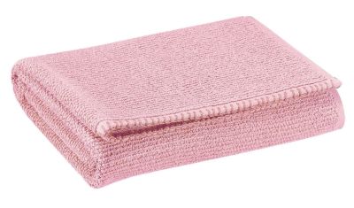 Drap de douche uni Bora en coton coloris Rose blush 130x70 - Winkler