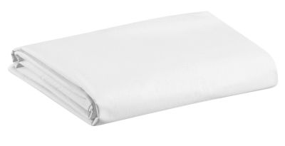 Drap housse Noche percale lavée unie blanc 90x190 - Winkler