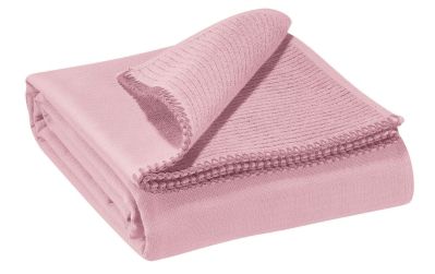 Drap pour Hammam uni Bora en coton coloris Rose blush 150x90 - Winkler