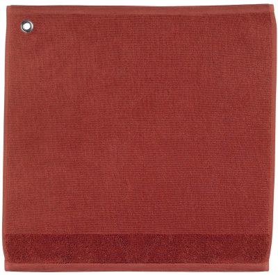 Essuie-main Curl coton éponge rouge Tomette 50x50 - Winkler