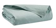 Housse de couette Moony coton peigné uni vert lichen 240x220 - Winkler