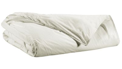 Housse de couette Noche uni blanc neige percale 200x200 - Winkler