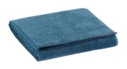Serviette de toilette Bora éponge coton uni bleu acier 50x100 - Winkler