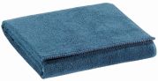 Serviette de toilette Bora éponge coton uni bleu acier 50x100 - Winkler