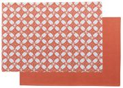 Set de table enduit Fatou en coton/polyester coloris Corail 33x48 - Winkler