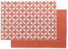 Set de table enduit Fatou en coton/polyester coloris Corail