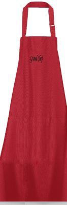 Tablier Grand Chef coton rouge 75x90 - Winkler