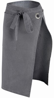 Tablier Serveur Cookin coton stonewash gris anthracite 60x80 - Winkler