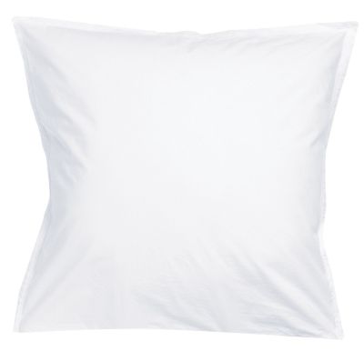 Taie d'oreiller Noche percale lavée unie blanc 65x65 - Winkler
