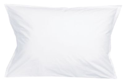 Taie d'oreiller Noche uni percale lavée coloris Blanc 50x75 - Winkler