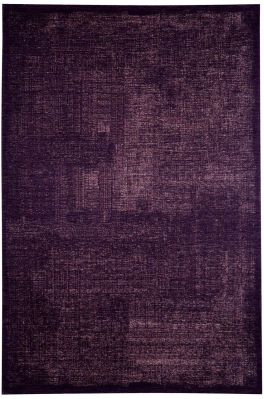 Tapis Anoki acrylique/polyester/coton violet prune effet chiné 155x230 - Winkler