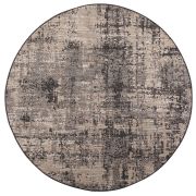 Tapis Catania en polypropylène effet usé gris rond Ø160 - Winkler