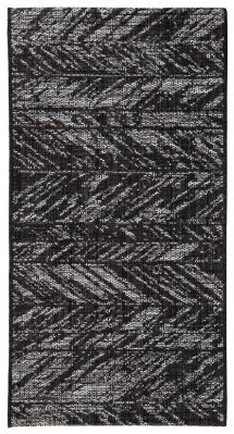 Tapis Evora en polypropylène coloris Noir 60x110 - Winkler