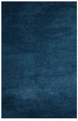 Tapis Ness en polypropylène poils longs bleu foncé encre 120x170 - Winkler