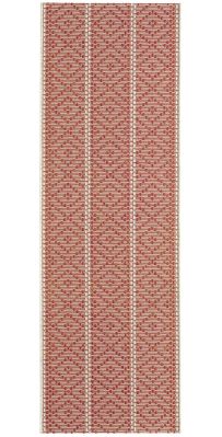 Tapis Panama tissé plat motifs jacquard losanges Tomette 60x180 - Winkler
