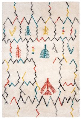 Tapis Rabat en polypropylène motifs indiens multicolore 160x230 - Winkler