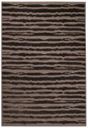 Tapis Wana viscose motifs jacquard rayures coloris noisette 160x230 - Winkler