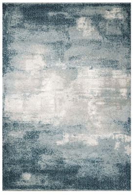 Tapis Wapi en polypropylène poils longs effet dégradé coloris Bleu 120x170 - Winkler