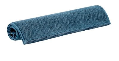 Tapis de bain uni Bora en coton coloris Bleu acier 50x110 - Winkler