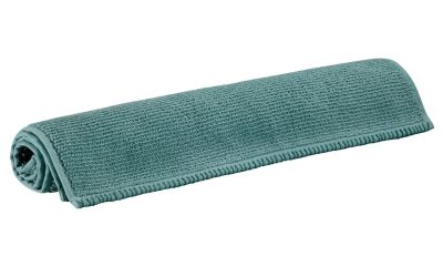 Tapis de bain uni Bora en coton coloris Vert lichen 110x50 - Winkler