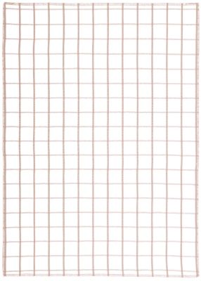 Torchon Clyd coton blanc/ficelle 50x70 - Winkler