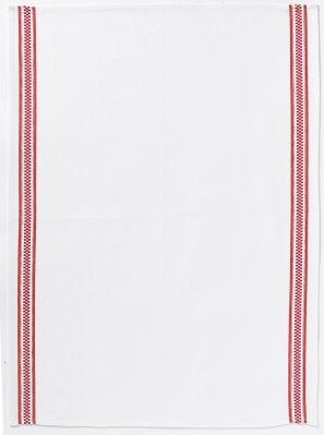 Torchon Damier coton rouge 50x70 - Winkler