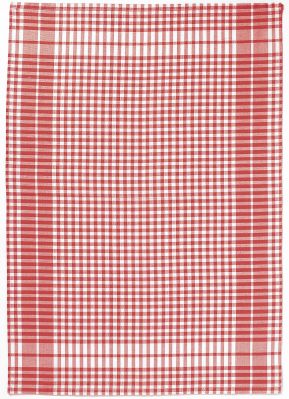 Torchon Petits Carreaux coton rouge 50x70 - Winkler