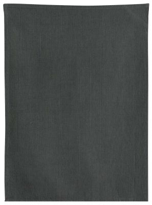 Torchon Reka coton rayures fines gris anthracite 50x70 - Winkler