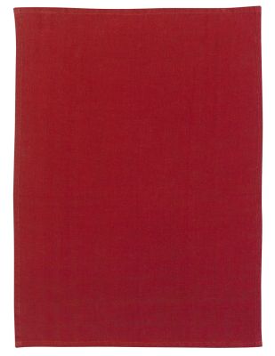 Torchon Victory en lin uni rouge carmin 50x70 - Winkler