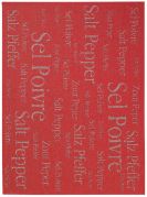 Torchon métis Sel & Poivre coton rouge 50x70 - Winkler