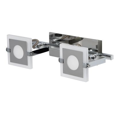 Applique orientable double design métal carré LEDs - MW-Light