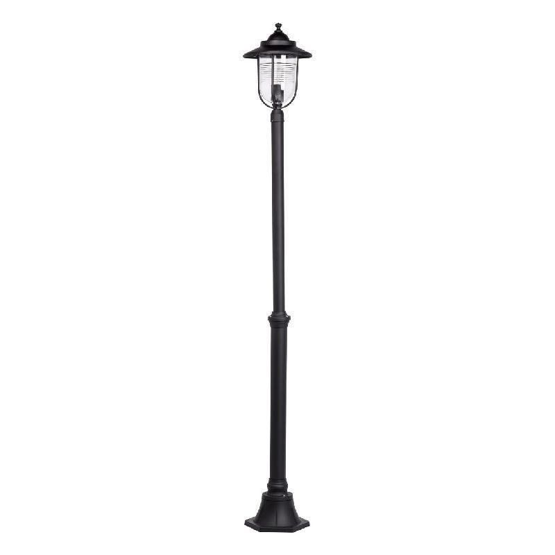 Lampadaire d'extérieur métal noir style urbain ht. 190 cm