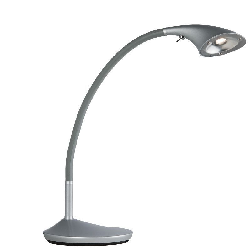 Lampe de bureau design LED métal argenté
