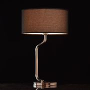 Lampe de table Megapolis Acier Gris abat-jour noir - MW-Light