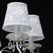 Lustre Elegance Métal Blanc 5 éclairages - MW-Light