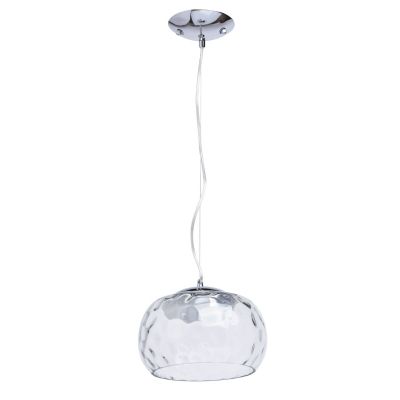 Suspension ronde verre effet gondolé LEDs - MW-Light