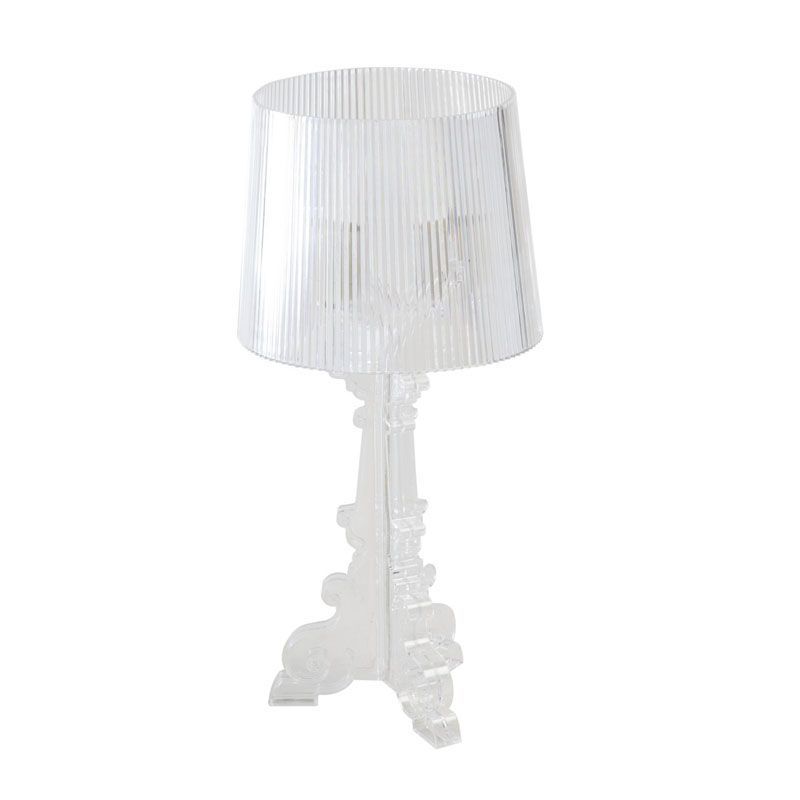 Lampe de chevet plastique transparent style baroque