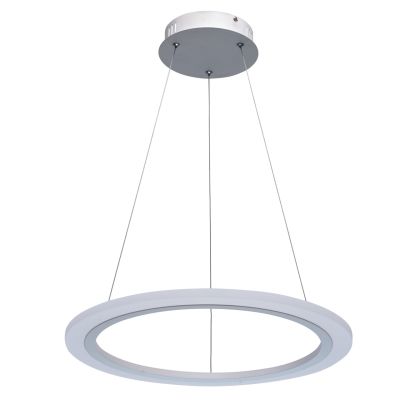 Suspension Hi-Tech Métal Blanc cercle 1 éclairage