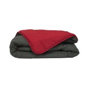 Couette Cocoon été en microfibre gris/rouge 140x200 - Toison d'Or