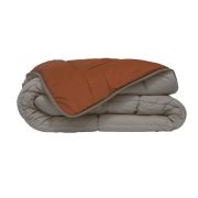 Couette Cocoon hiver en microfibre Gingembre/Galet 140x200 - Toison d'Or