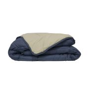 Couette Cocoon hiver en microfibre Pétrole/Mastic 220x240 - Toison d'Or