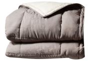 Couette Cocoon hiver en microfibre Taupe/Lin 140x200 - Toison d'Or