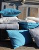 Article associé : Coussin Brooklyn bleu coton gaufré stonewashed