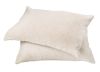 Coussin Deauville coton peigné lignes et losanges beige Lin 40x60