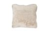 Coussin Mellow en polyester fausse fourrure uni Galet 45x45