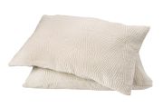 Coussin Toscane déhoussable en coton stonewashed uni Grège 40x60 - Toison d'Or