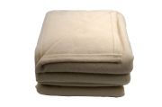 Couverture Courmayeur en coton Naturel blanchi 180x240 - Toison d'Or