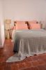 Couvre-lit en coton stonewashed Bari Dune 180x250