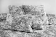 Dessus de lit Albigny jacquard en coton Graphite 230x250 - Toison d'Or
