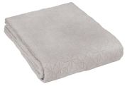 Dessus de lit Guethary motifs losanges tissés jacquard Ficelle 180x250 - Toison d'Or